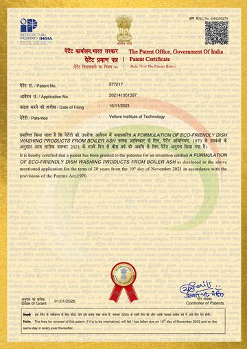 Patent certificate 577217